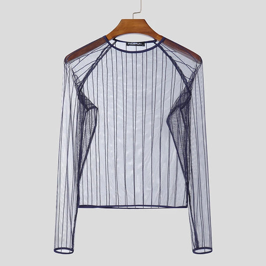 T-shirt trasparente in rete da uomo - Pantaloni uomo ATREND