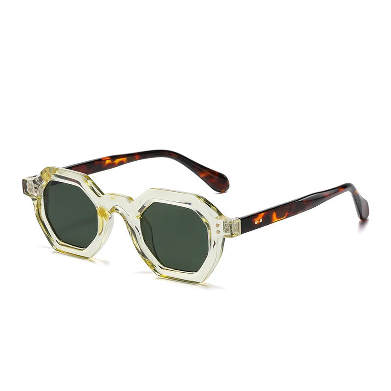 Occhiali da sole geometrici bicolor con lenti chiare o scure unisex - Occhiali da sole unisex ATREND