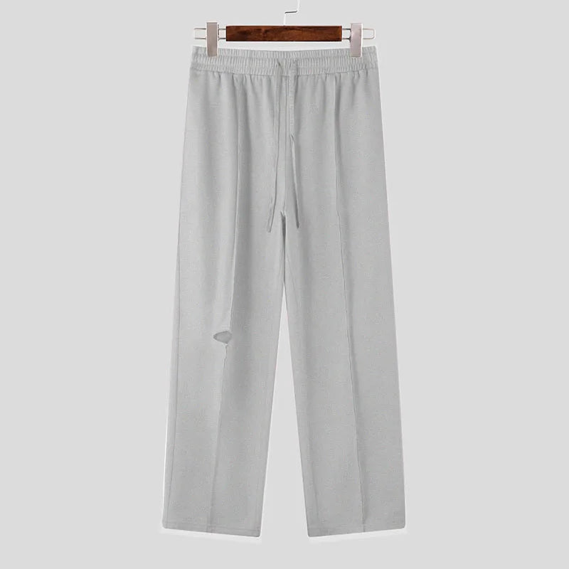 Pantaloni streetwears strappati da uomo - Pantaloni uomo ATREND