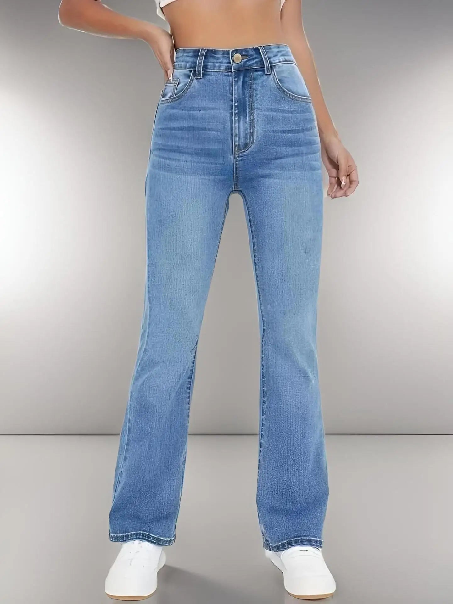 New Hot Women's Slimming Jeans High Waist Washed Denim Pants Casual Versatile European and American Style for Women