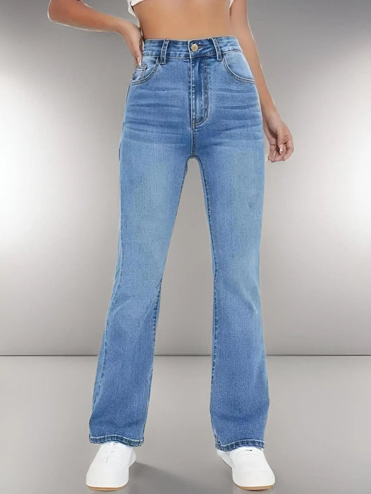 New Hot Women's Slimming Jeans High Waist Washed Denim Pants Casual Versatile European and American Style for Women