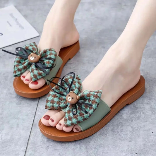 Ciabatte casual con fiocco frontale da donna - Ciabatte donna ATREND