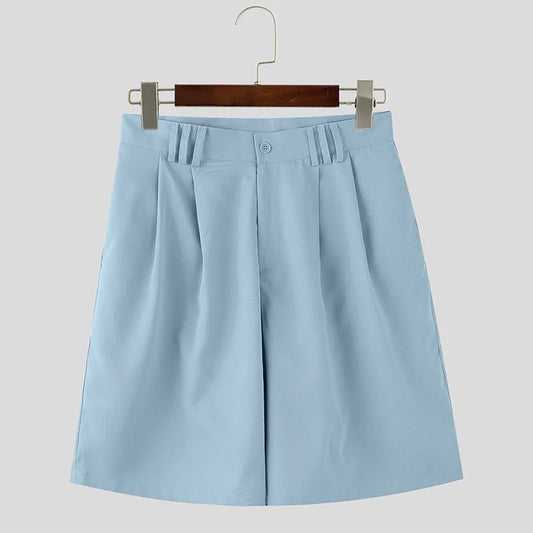 Pantaloncini casual a gamba larga da uomo - Pantaloncini uomo ATREND