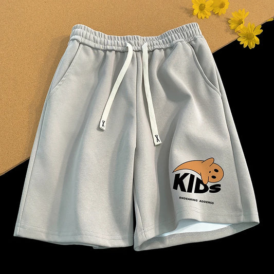 Pantaloncini casual cartoon con fascia elastica e lacci da uomo - Pantaloncini uomo ATREND