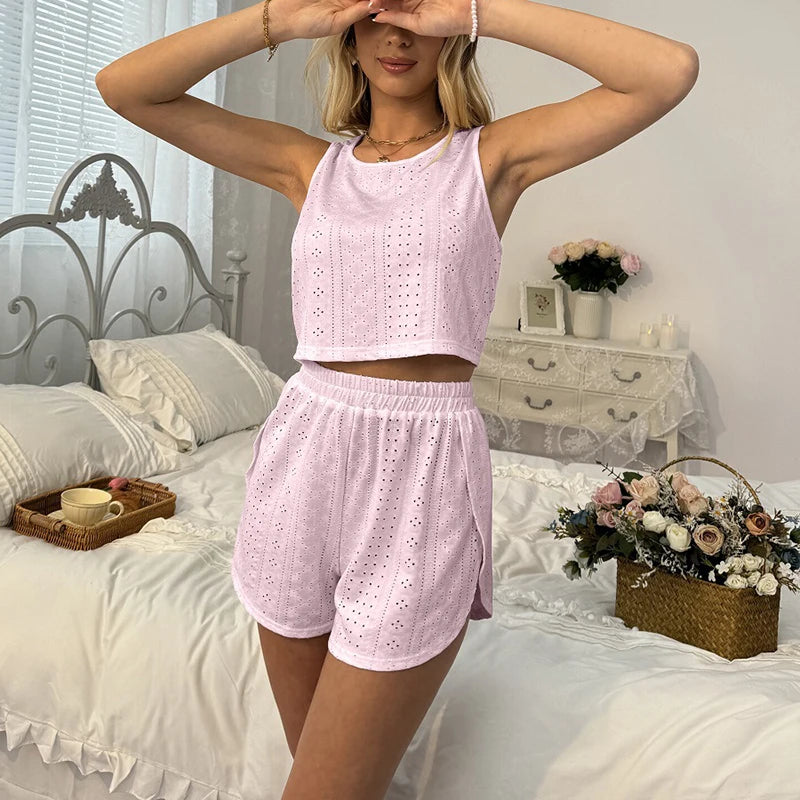 Pigiama casual canottiera e pantaloncini da donna - Pigiama donna ATREND