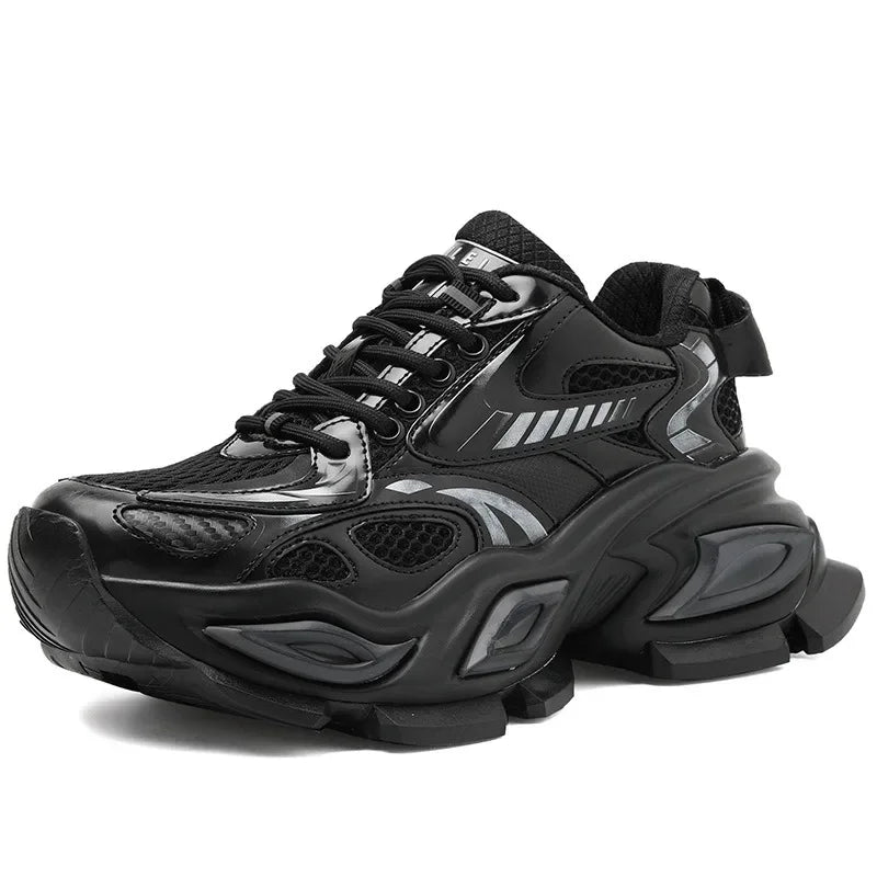 Sneakers casual in pelle sintetica mesh traspirante con lacci unisex