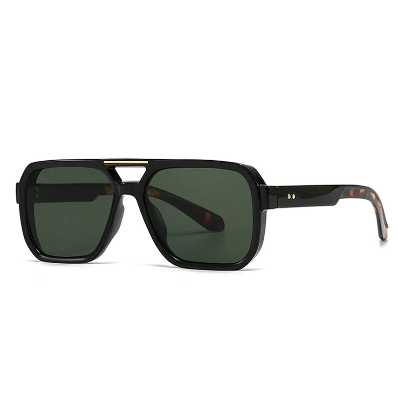 Occhiali da sole retrò con lente geometrica bicolor unisex - Occhiali da sole unisex ATREND