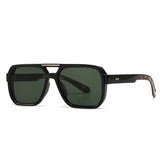 Occhiali da sole retrò con lente geometrica bicolor unisex - Occhiali da sole unisex ATREND
