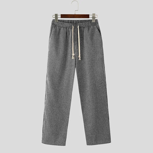 Pantaloni casual a righe con fascia elastica da uomo - Pantaloni uomo ATREND