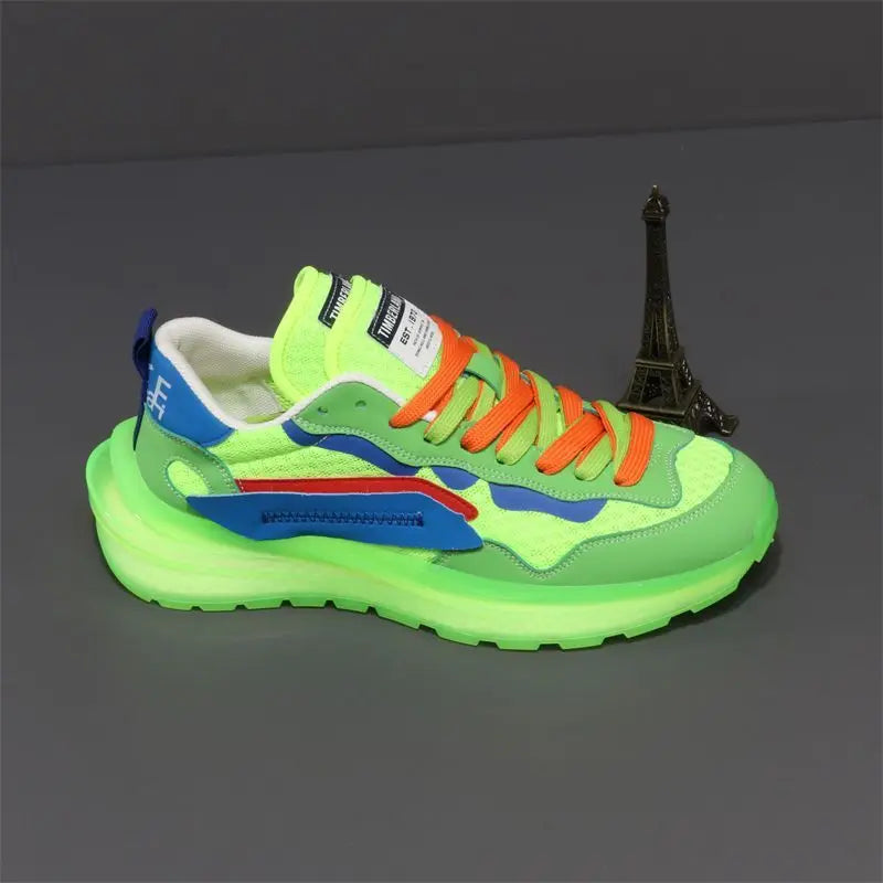 Sneakers casual con suola morbida in pelle microfibra da uomo