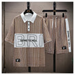 Set coordinato sportivo t-shirt e pantaloncini con stampa a lettere da uomo - Set coordinato uomo ATREND