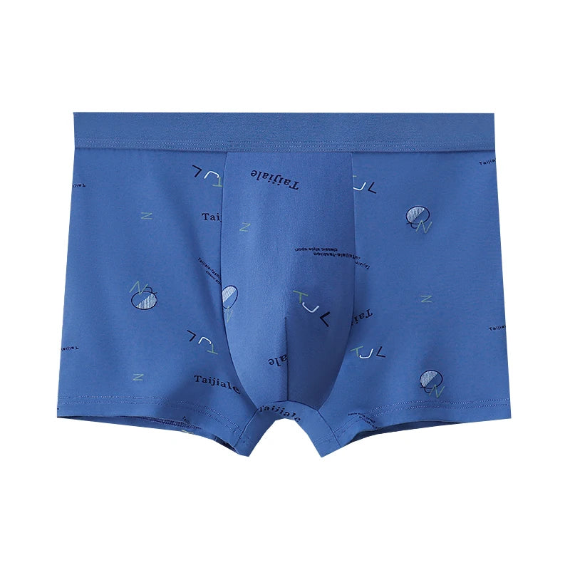 Boxer casual 4 pezzi in cotone elastici con stampa in lettere da uomo - Boxer uomo ATREND