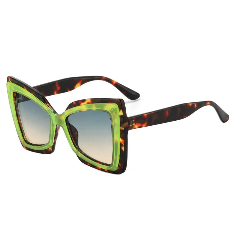 Occhiali da sole geometrici oversize bicolor da donna - Occhiali da sole donna ATREND