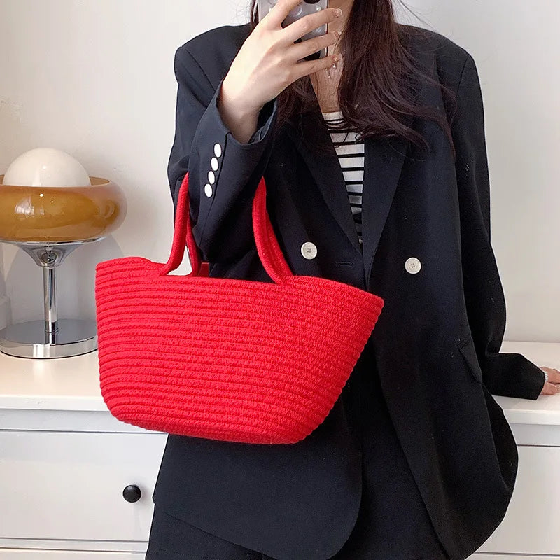 Borsa a mano casual in cotone da donna - Borsa a mano ATREND