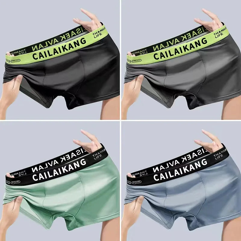 Boxer casual 4 pezzi antibatterica con fascia elastica da uomo - Boxer uomo ATREND