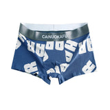 Boxer casual 4 pezzi con fascia elastica e stampa a lettere da uomo