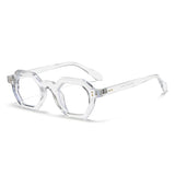 Occhiali da sole geometrici bicolor con lenti chiare o scure unisex - Occhiali da sole unisex ATREND