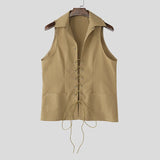 Gilet casual con chiusura a lacci da uomo - Gilet uomo ATREND