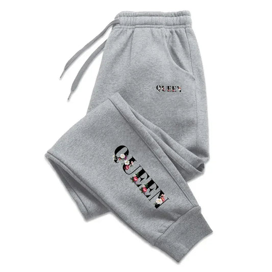 Pantaloni sportivi casual con fascia elastica e lettere da donna - Pantaloni sportivi donna ATREND
