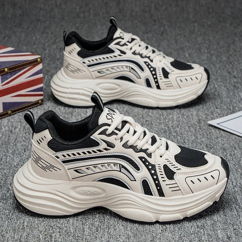 Sneakers casual in pelle PU da uomo