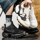Sneakers chunky casual con suola morbida in pelle traspirante da uomo