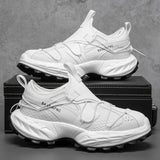 Sneakers chunky casual con suola morbida in pelle traspirante da uomo