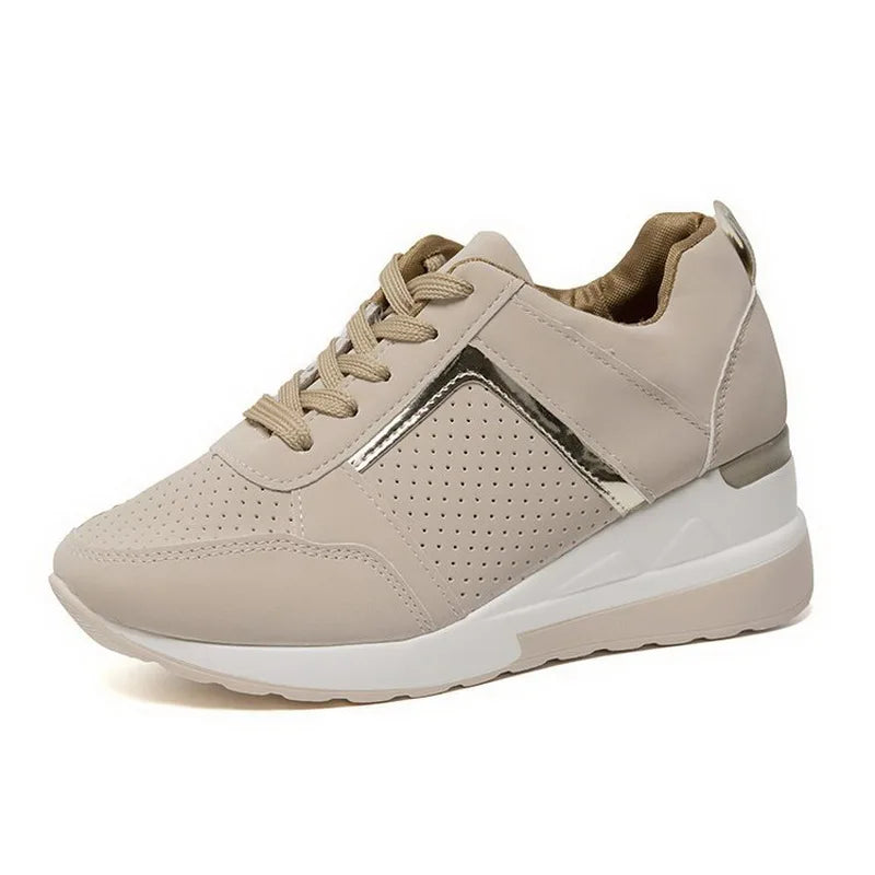Sneakers casual con para alta dietro e lacci da donna - Sneakers donna ATREND