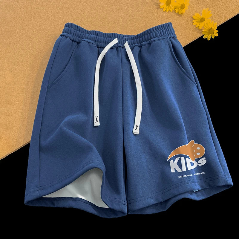 Pantaloncini casual cartoon con fascia elastica e lacci da uomo - Pantaloncini uomo ATREND