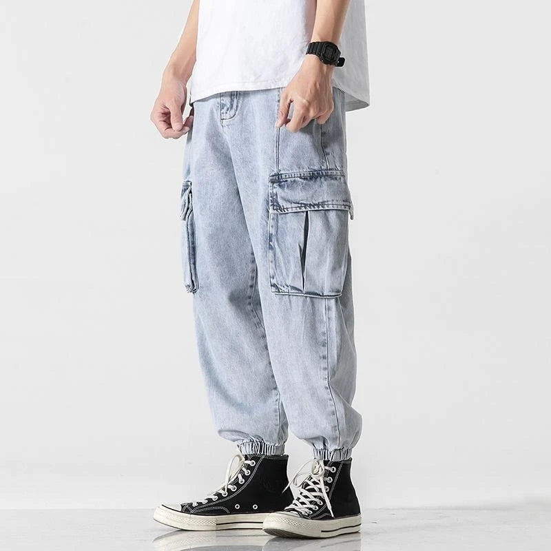 Jeans casual cargo multi tasche da uomo - Jeans uomo ATREND