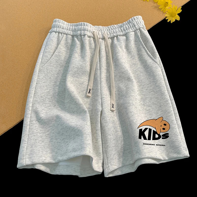 Pantaloncini casual cartoon con fascia elastica e lacci da uomo - Pantaloncini uomo ATREND