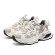 Sneakers chunky casual bicolor in pelle mesh traspirante da uomo