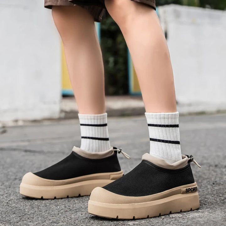 Sneakers a mocassino slip-on traspiranti da uomo
