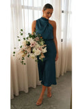 Abito longuette in raso senza maniche da donna ATREND