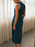 Abito longuette in raso senza maniche da donna ATREND