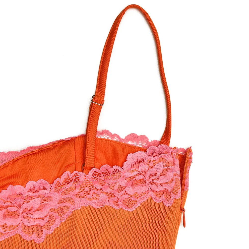 Abito longuette patchwork con bordo a contrasto da donna ATREND