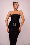 Abito lungo a fascia con brillantini in vita da donna ATREND
