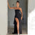 Abito lungo a fascia con spacco laterale da donna ATREND