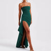 Abito lungo a fascia con spacco laterale da donna ATREND
