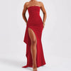 Abito lungo a fascia con spacco laterale da donna ATREND