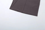 Abito lungo a maniche lunghe con fascia plissettata da donna ATREND