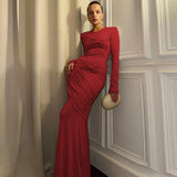 Abito lungo casual a maniche lunghe da donna ATREND