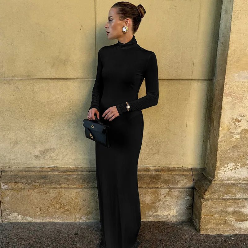 Abito lungo casual a maniche lunghe da donna ATREND