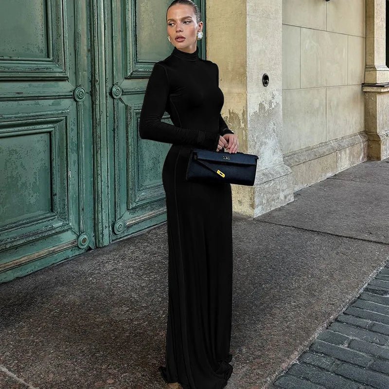 Abito lungo casual a maniche lunghe da donna ATREND