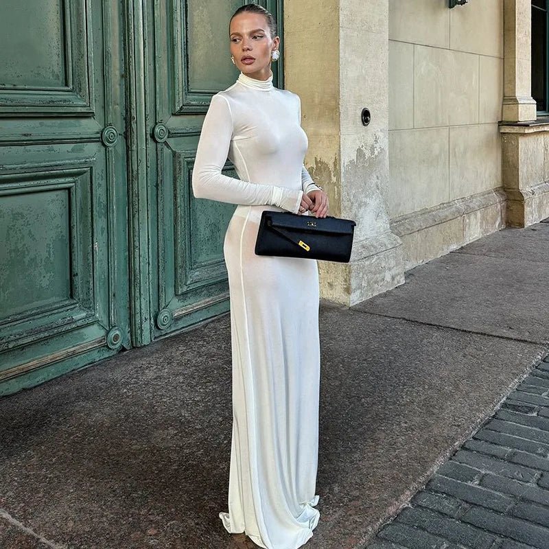 Abito lungo casual a maniche lunghe da donna ATREND