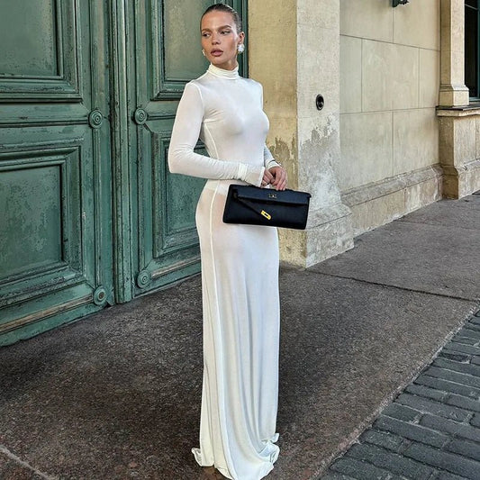 Abito lungo casual a maniche lunghe da donna ATREND