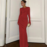 Abito lungo casual a maniche lunghe da donna ATREND