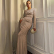 Abito lungo casual a maniche lunghe da donna ATREND