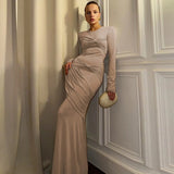 Abito lungo casual a maniche lunghe da donna ATREND