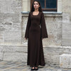 Abito lungo casual con maniche lunghe a pipistrello da donna ATREND