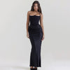 Abito lungo casual in raso senza maniche da donna ATREND
